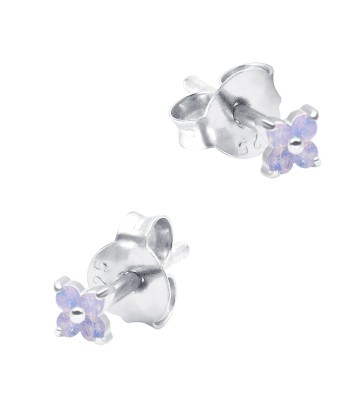 Little Four Petal Flower Silver Stud Earring STS-6157